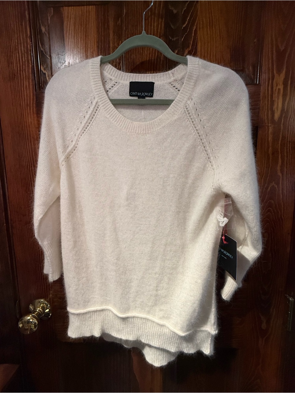 Cynthia Rowley Cream Crewneck Knit Sweater